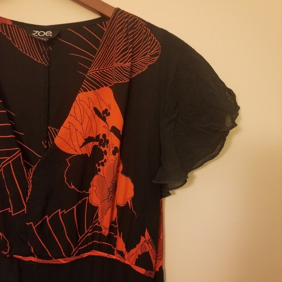 Black and red dress - Picture 3 of 5